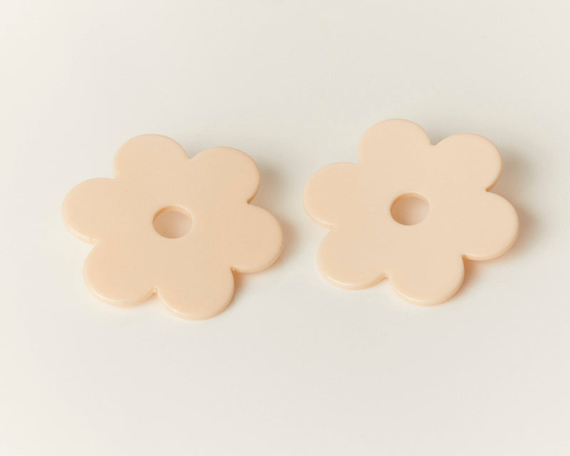 Large Ivory Acetate Daisy Earrings // Cities In Dust Jewlery